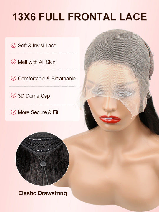 Upgrade Easi-Drawstring 13x6 Lace Frontal Wig Ready to Wear Glueless Loose Deep Wave Wigs - KissLove Hair