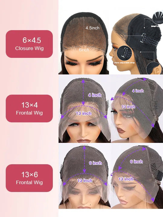 Glueless Reddish Brown Light Yaki Straight Hair Pre Max Pull Go Drawstring Lace Frontal Wig
