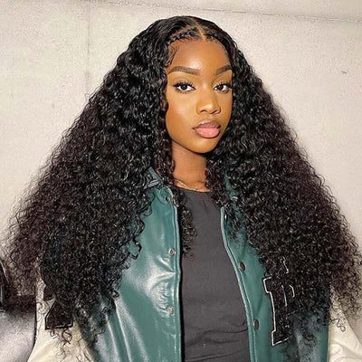 Double Drawn 5*5 HD Lace Wigs Jerry Curly Wave 14A Brazilian Virgin Human Hair Closure Wig - Kisslove Hair