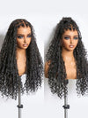 Glueless Full Lace Lightweight Ready-To-Go Box Braided Wig with Human Hair Boho Curls