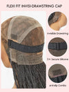Glueless Full Lace Lightweight Ready-To-Go Box Braided Wig with Human Hair Boho Curls