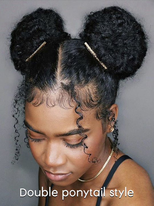 Extensions de cheveux humains soyeux de queue de cheval Extension de cheveux droits pour les femmes