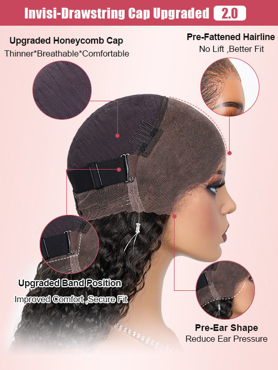 Deep Wave Ginger Orange 360 Lace Frontal Wig Pre Plucked Human Hair Wigs - Kisslove Hair