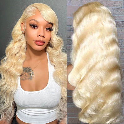 613 Honey Blonde Hair 13x4 HD Lace Front Human Hair Wigs 3D Body Wave - KissLove Hair