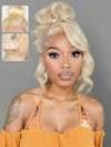 Kisslove 613 Blonde Hair Invisi-Drawstring Snug Fit 360 Lace Wig Body Wave Glueless Lace Wigs for Women