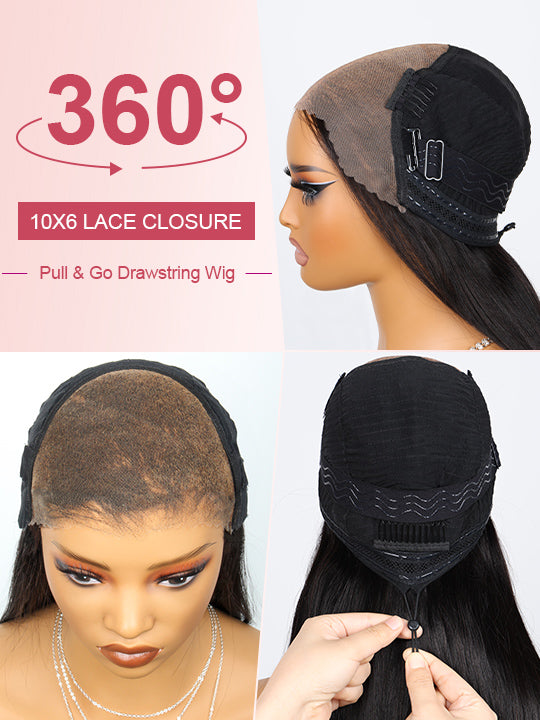 [$100 Off Sale] Glueless 10x6 Parting Max Lace Wig Put on & Go Bye Bye Knots Wigs