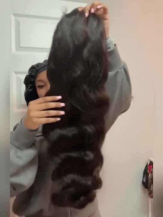 13x6 HD Lace Frontal Wig Body Wave Pre Plucked Glueless Wig Pull Go Drawstring Cap Ready to Go Wig