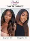 Kisslove Ombre Brown Yaki Straight Body Wave 360 Invisi-Drawstring Lace Human Hair Wigs