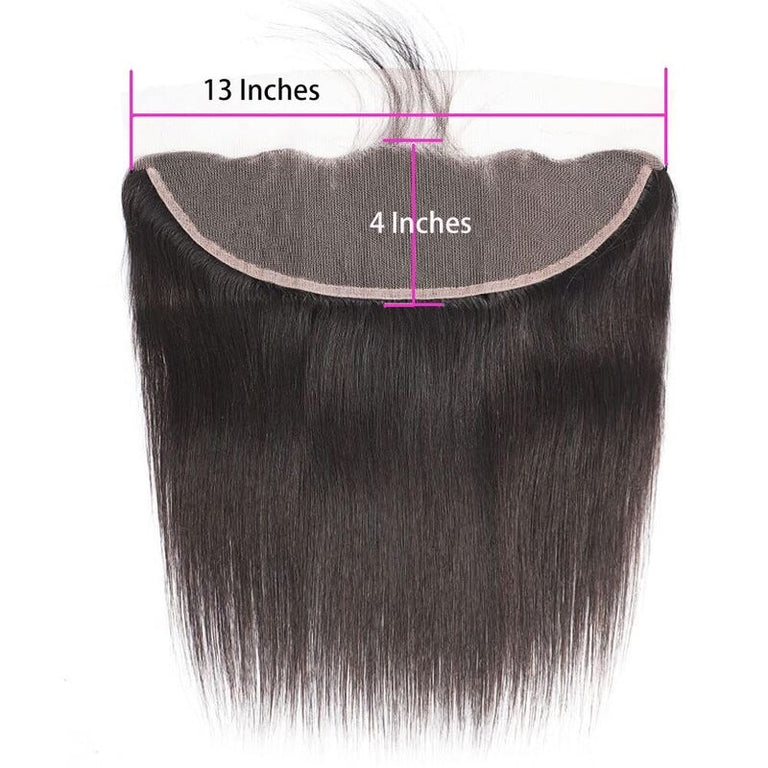 Bone Straight Human Hair 3 Bundles With 13x4 HD Lace Frontal 12A Virgin Hair Weaves - KissLove Hair