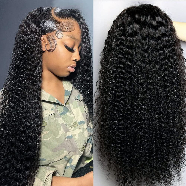 [Wear &amp; Go] Air Wig Jerry Curly 13x4 Lace Wigs 14A Cheveux Vierges