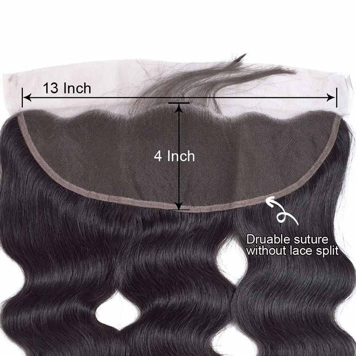 13x4 HD Transparent Lace Frontal Closure Brazilian Virgin Human Hair - Kisslove Hair