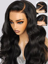 13x6 Full Lace Frontal Wig HD Transparent Lace Body Wave Easi-Drawstring Cap Wear and Go Wig - KissLove Hair