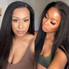 [Wear & Go] Bleached Knots Glueless Lace Wig Light Yaki Straight 6x6 Lace Front Wigs