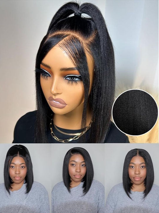 [Clearance] 6x4.5 Pre-Cut Lace & 6x6 T Part/13x4 Lace Front Human Hair Affordable Natural Look Wigs