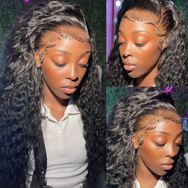 [Wear &amp; Go] Perruque Air Deep Curly 13x4 Lace Wigs 14A Cheveux Vierges
