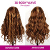 Highlight 3D Body Wave 13x4 HD Lace Frontal Human Hair Wigs - KissLove Hair