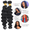 Loose Deep Wave Bundles With Lace Closure 12A Brazilian Virgin Human Hair Weave - KissLove Hair