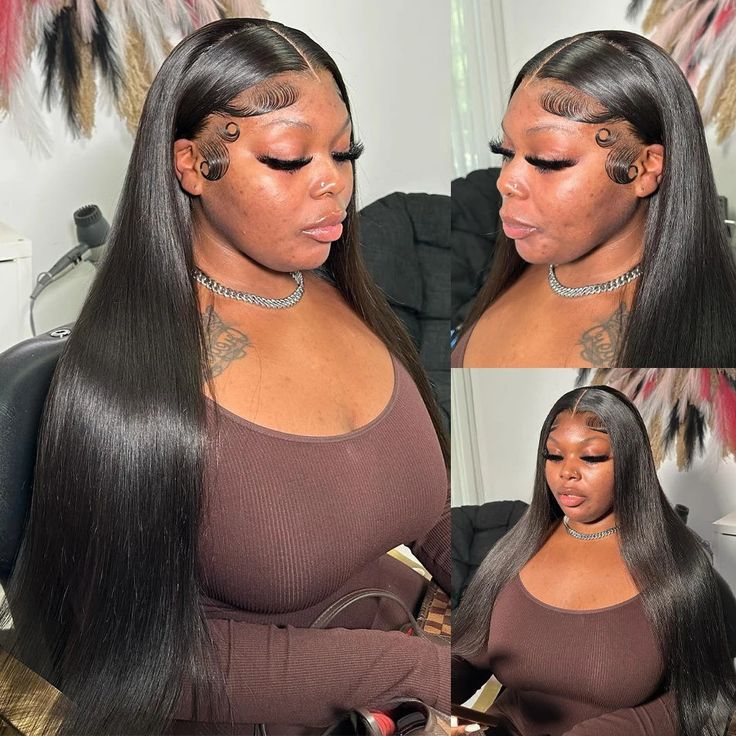 [Wear &amp; Go] Perruque Air soyeuse droite 13x4 HD Lace Wigs 14A cheveux vierges