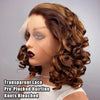 Egg Roll Curly P4/27 Highlight 13x4 HD Transparent Lace Frontal Wigs 14A Human Hair