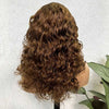 Egg Roll Curly P4/27 Highlight 13x4 HD Transparent Lace Frontal Wigs 14A Human Hair