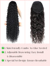 Invisi Drawstring Cap Water Wave Ponytail Extension 100% Human Hair Extensions
