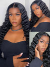 Upgrade Easi-Drawstring 13x6 Lace Frontal Wig Ready to Wear Glueless Loose Deep Wave Wigs - KissLove Hair