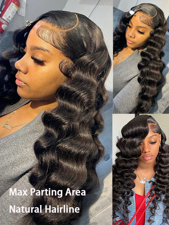 ベア 13x6 Full Lace Wig Crimped Hair 14A Virgin Human Hair Wigs