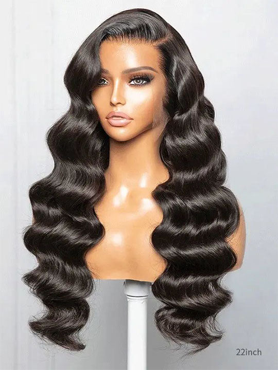 13x6 Full Lace Wig Crimped Hair 14A Virgin Human Hair Wigs