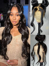 Full Lace Wig Body Wave Brazilian Human Hair Wigs Pre Plucked Real Scalp Invisi-Drawstring Cap - KissLove Hair
