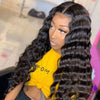 Crimped Hair 5*5 HD Lace Wig Loose Deep Wave 14A Brazilian Virgin Human Hair Wigs - Kisslove Hair