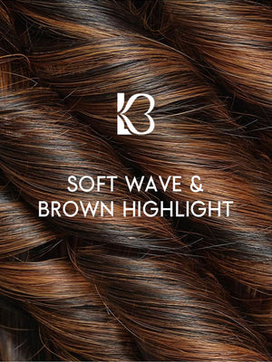 Kisslove Invisi-Drawstring Snug Fit 360 Lace Wig Glueless Black Hair With Brown Highlights - Kisslove Hair
