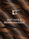 Kisslove Invisi-Drawstring Snug Fit 360 Lace Wig Glueless Black Hair With Brown Highlights