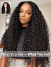 13x6 HD Lace Front Wig Water Wave Pull & Go Drawstring Glueless Wigs Pre Bleached Knots - KissLove Hair