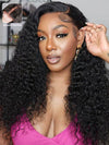 13x6 HD Lace Front Wig Water Wave Pull & Go Drawstring Glueless Wigs Pre Bleached Knots - KissLove Hair