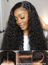 13x6 HD Lace Front Wig Water Wave Pull & Go Drawstring Glueless Wigs Pre Bleached Knots - KissLove Hair