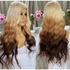 Blonde Brown Ombre Wig 3D Body Wave 13x4 HD Lace Wigs 100% Human Hair - KissLove Hair