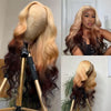 Blonde Brown Ombre Wig 3D Body Wave 13x4 HD Lace Wigs 100% Human Hair - KissLove Hair