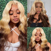 Blonde Brown Ombre Wig 3D Body Wave 13x4 HD Lace Wigs 100% Human Hair - KissLove Hair