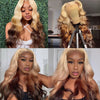 Blonde Brown Ombre Wig 3D Body Wave 13x4 HD Lace Wigs 100% Human Hair - KissLove Hair