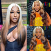 Blonde Brown Ombre Wig 3D Body Wave 13x4 HD Lace Wigs 100% Human Hair - KissLove Hair