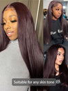 Kisslove Black Cherry Layered Straight Hair Glueless Invisi-Drawstring 360 Lace Wig Dark Burgundy Hair
