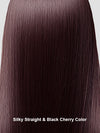 Kisslove Black Cherry Layered Straight Hair Glueless Invisi-Drawstring 360 Lace Wig Dark Burgundy Hair
