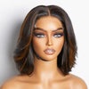 BOGO Yaki Straight Bob Wig 5x5/6x4.5/10x6 Lace Front Wig Ombre Brown Highlight Wigs