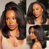 BOGO Yaki Straight Bob Wig 5x5/6x4.5/10x6 Lace Front Wig Ombre Brown Highlight Wigs