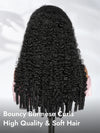 Kisslove Burmese Curly Hair 13x6 Full Lace Frontal Wig Pre Plucked Pull Go Drawstring Wig 250% Density