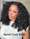 Kisslove Burmese Curly Hair 13x6 Full Lace Frontal Wig Pre Plucked Pull Go Drawstring Wig 250% Density