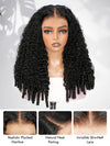 Kisslove Burmese Curly Hair 13x6 Full Lace Frontal Wig Pre Plucked Pull Go Drawstring Wig 250% Density