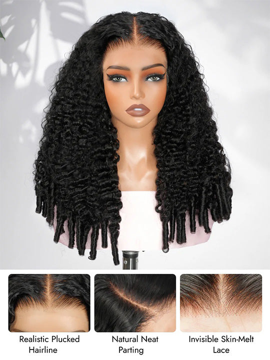 Kisslove Burmese Curly Hair 13x6 Full Lace Frontal Wig Pre Plucked Pull Go Drawstring Wig 250% Density