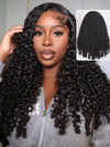 Kisslove Burmese Curly Hair 13x6 Full Lace Frontal Wig Pre Plucked Pull Go Drawstring Wig 250% Density