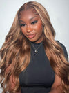 Honey Blonde Highlights 3D Body Wave Wig 5x5 13x4 13x6 Full Lace Frontal Human Hair Wigs - KissLove Hair